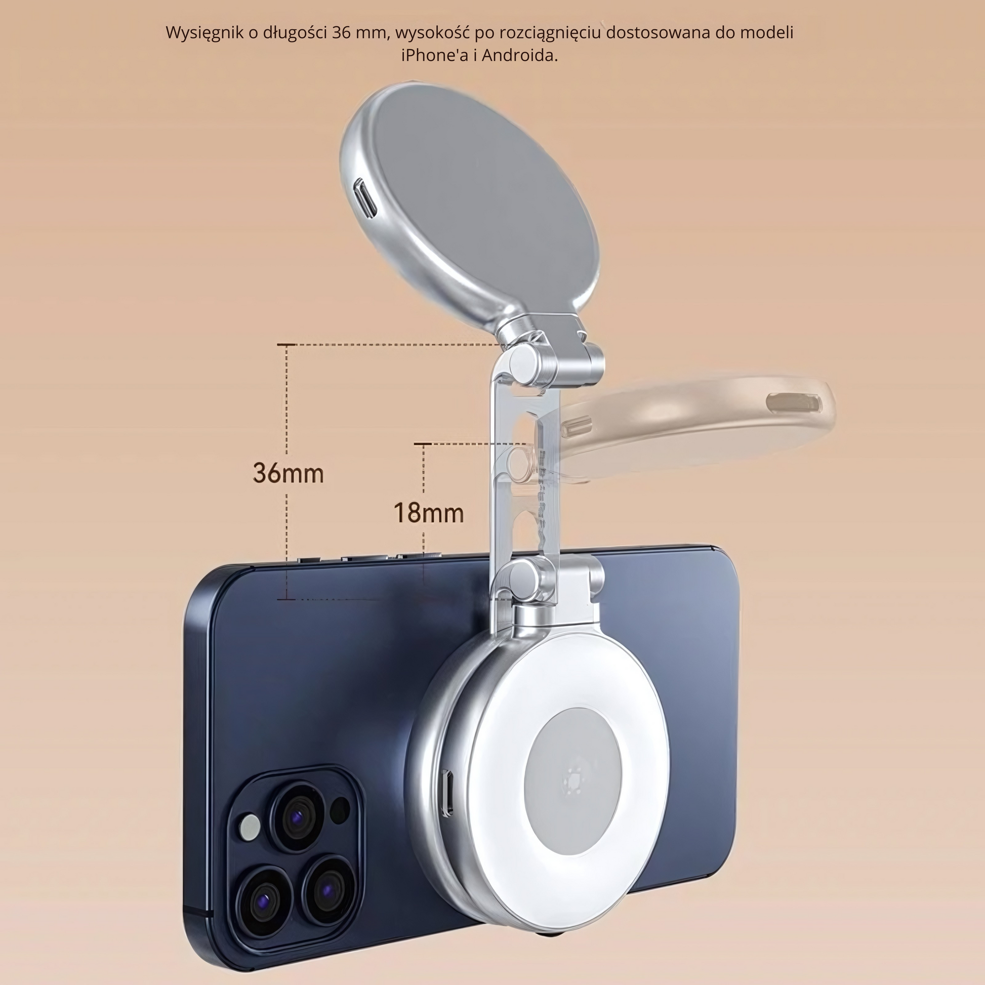 ReformMe™ Magnetic LED Phone Lamp with Mirror